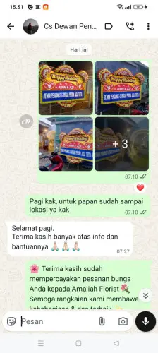 Testimonial Papan Bunga Pernikahan kampar